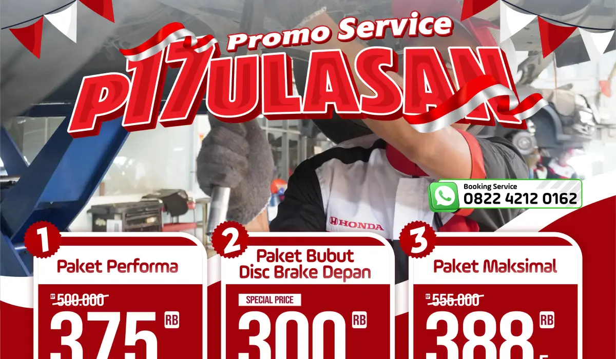 Promo Service Mobil PITULASAN di Honda Bintang Sragen, Jelas Paling Hemat