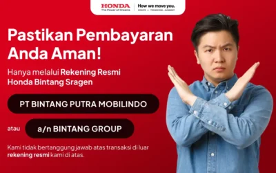 Jaminan Senyum Bahagia: Transaksi Aman & Anti-Penipuan Hanya di Rekening Resmi Honda Bintang Sragen!